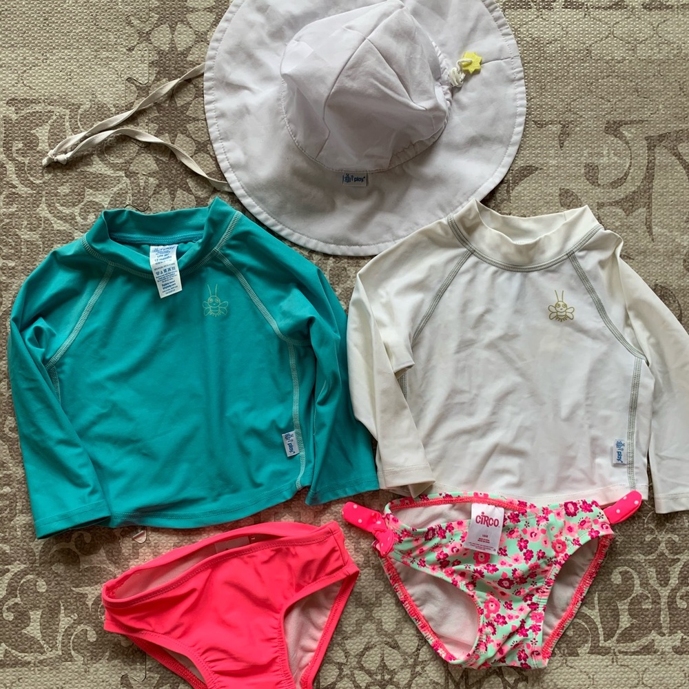 Baby girl swim lot